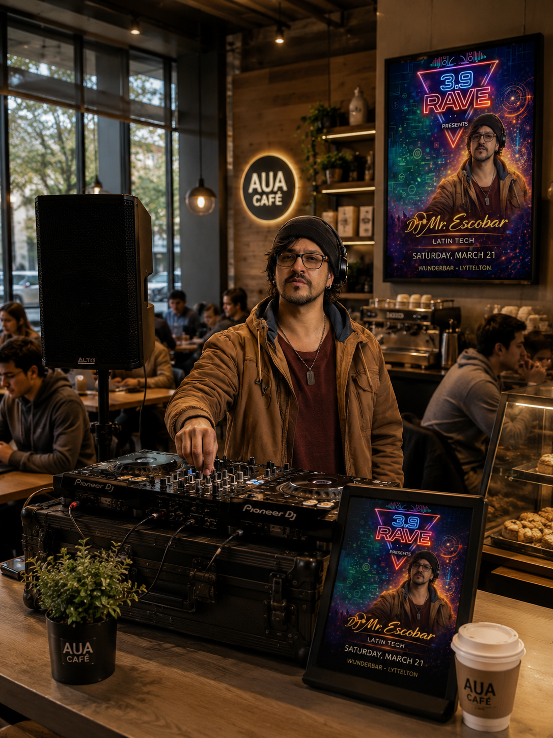 Specialty coffee bar during a morning session