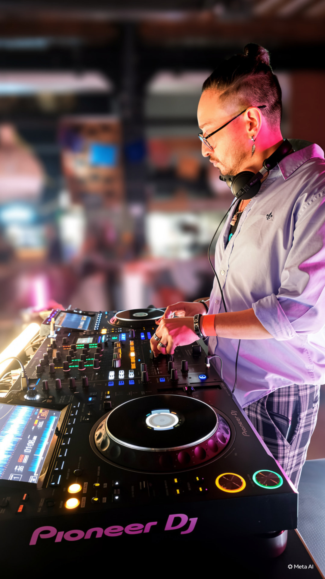 Mr. Escobar mixing on Pioneer decks